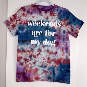 AWAKE tie dye cap sleeve T-shirt